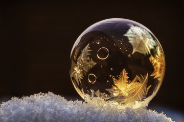 frozen soap bubble - Powered by Adobe