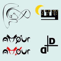 Vector Business Icons Set Isolated On Gray Background