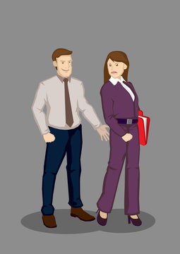 Workplace Sexual Harassment Vector Illustration
