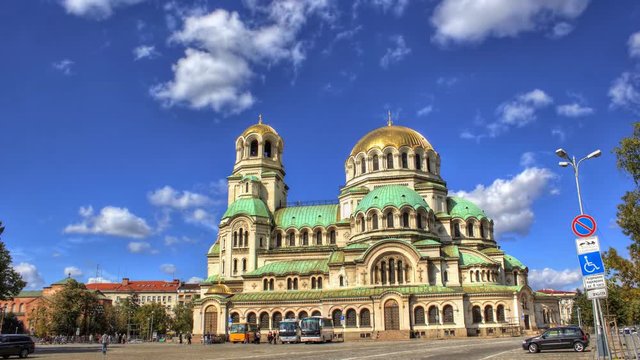 Cathedral Saint Alexandar Nevski HDR time-lapse