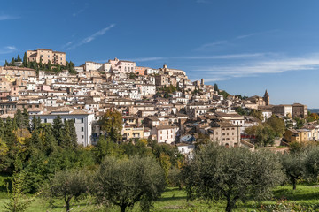 Fototapeta na wymiar Beautiful panoramic view of Loreto Aprutino, Pescara, Abruzzo, Italy