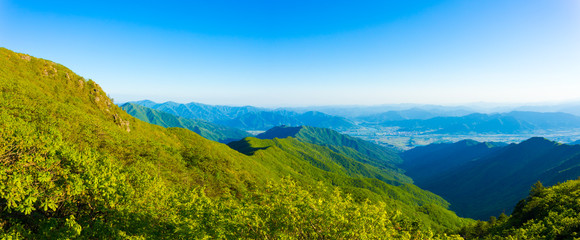 Jirisan Mountain Viewpoint View Panoramic Valley H