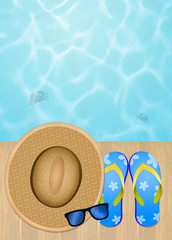 summer elements on pier