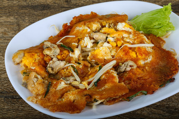 Omelet with oyster