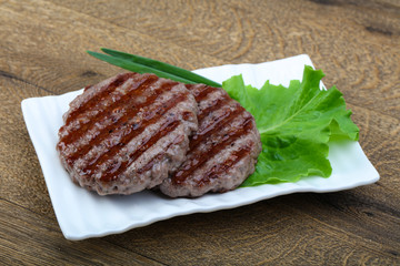 Grilled burger cutlet