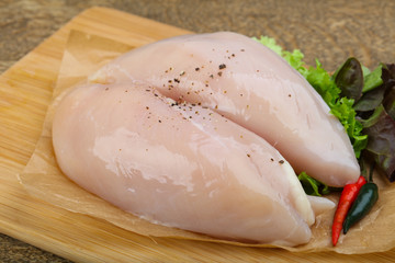 Raw chicken breast