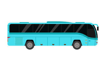 City road bus transport vector illustration.