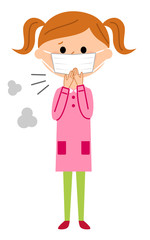 咳き込む女の子