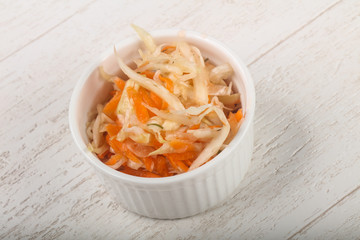 Raw pickled cabbage