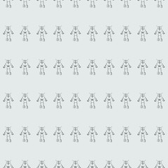 Robot doodles pattern.