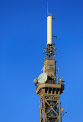 Telecommunication tower Métallique de Fourviere, the Eiffel Tower's 'little sister' in Lyon.