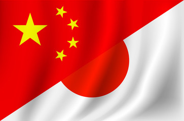 Japan China flag