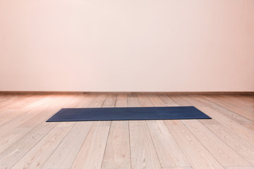 Gym with yoga mat interior