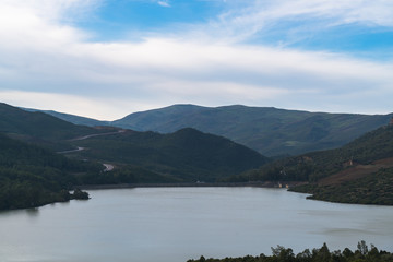 mountains and lake
