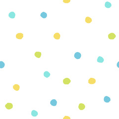 Color paint drops. Vector hand drawn seamless pattern. 