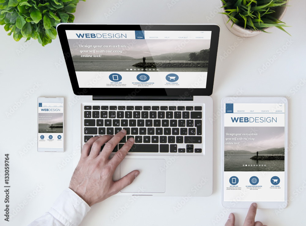 Canvas Prints office tabletop web design