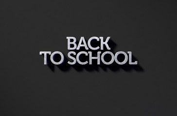 Back To School Text On Black