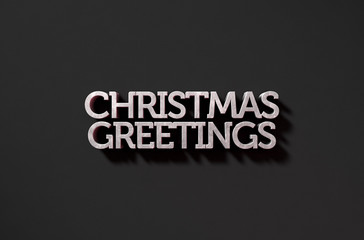 Christmas Greetings Text On Black
