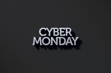 Cyber Monday Text On Black