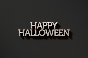 Happy Halloween Text On Black