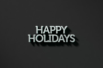 Happy Holidays Text On Black