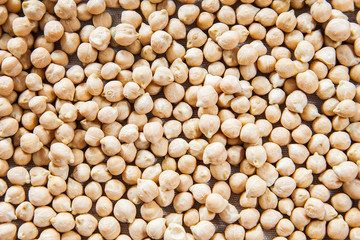 Background texture dry chickpeas, legumes