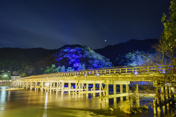 Light up and light festival in Arashiyama area