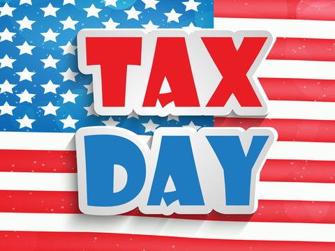 U.S.A Tax Day background