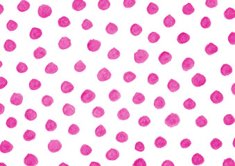 Watercolor pink polka dots
