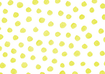 Watercolor yellow polka dots