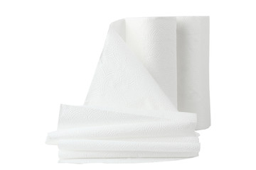 Paper towels isolated on a white background