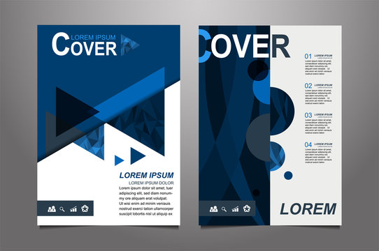 Abstract Blue Presentation Book Cover Templates