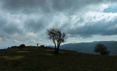 winter view on mountains 