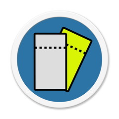 Runder blauer Button: fahrscheine oder Tickets
