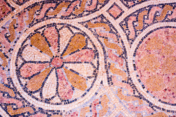 Oriental mosaic floor background