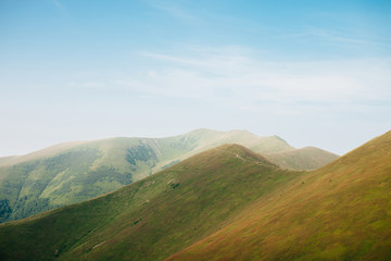 ukrainian carpathian mountains. Beautiful mountain landscape.