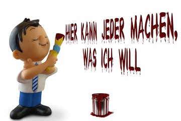 Spruch des Chefs bildlich dargestellt