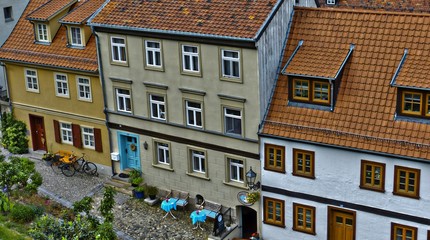 H&auml;userzeile in der Weltkulturerbestadt Quedlinburg im Harz