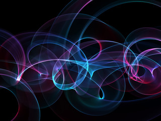 abstract colorful twisted net web waves