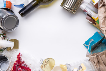 Picture garbage for refining close-up