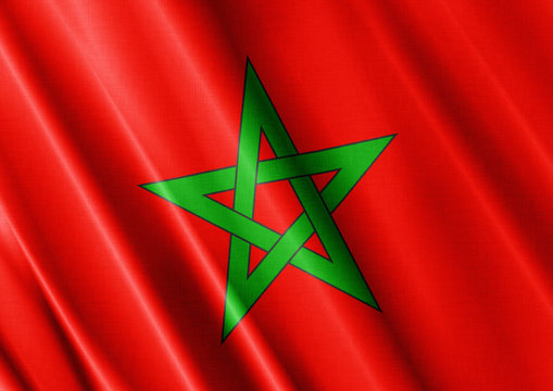 Morocco waving flag close