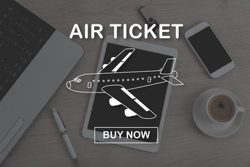 Naklejka premium Concept of air ticket booking