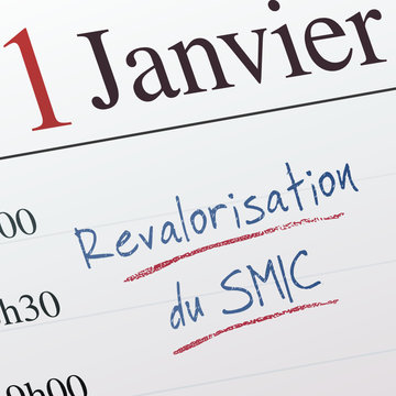 Agenda : 1 janvier revalorisation du SMIC
