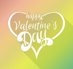 Obraz premium Happy Valentine's day lettering in hearts. Vector illustration for valentine's card.