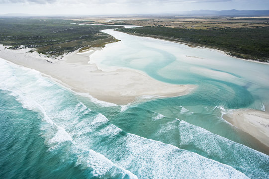 Aerial view of the Heuningnes Estuary
