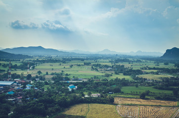 Fototapeta na wymiar fresh green landscape mountain in Chiang Mai northen in thailand