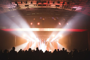 Spectators in the large concert hall.