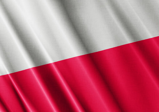 Poland waving flag close