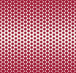 Abstract geometry red fashion halftone dots pattern