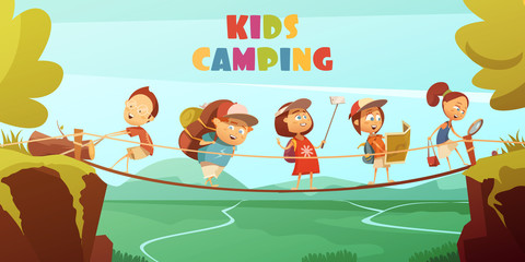 Camping Kids Background 